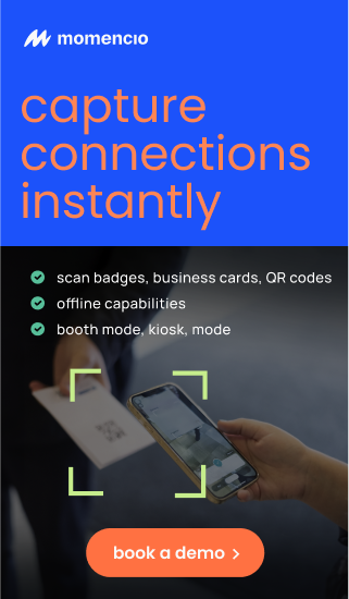 momencio lead capture badge scanner business card scanner for event industry in 2025